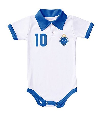 Body Cruzeiro Polo Branco Torcida Baby