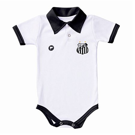 Body Santos Polo Branco Torcida Baby