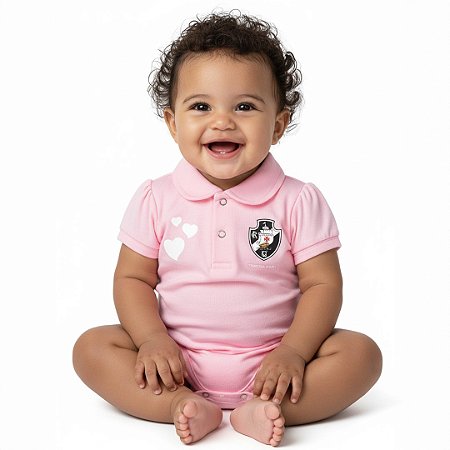 Body Vasco Polo Rosa Torcida Baby