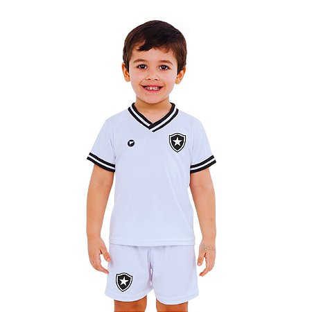 Conjunto Botafogo Uniforme Infantil Branco - Torcida Baby