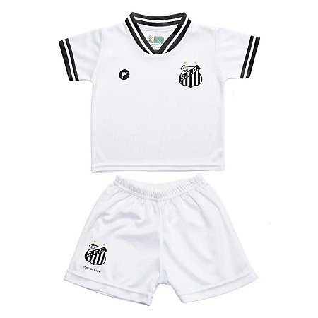 Conjunto Santos Uniforme Infantil Branco - Torcida Baby