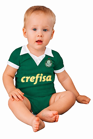 Body Bebê Palmeiras Verde Jogador Oficial