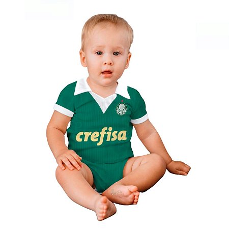 Body Bebê Palmeiras Verde Jogador Oficial