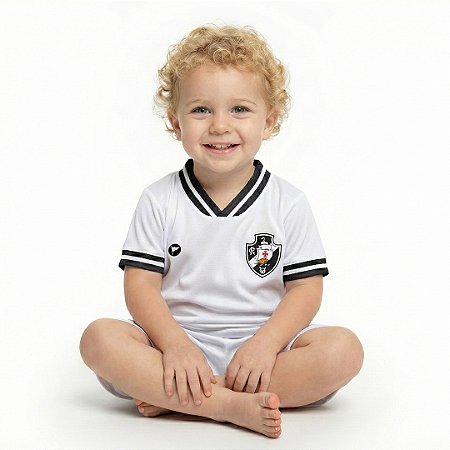 Conjunto Bebê Vasco Uniforme Branco - Torcida Baby