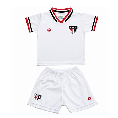 Conjunto Bebê São Paulo Uniforme Branco - Torcida Baby