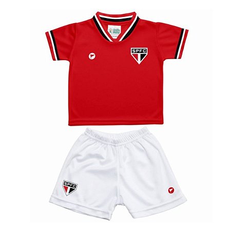 Conjunto Bebê São Paulo Uniforme Vermelho - Torcida Baby