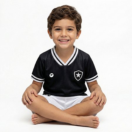 Conjunto Bebê Botafogo Uniforme Preto - Torcida Baby