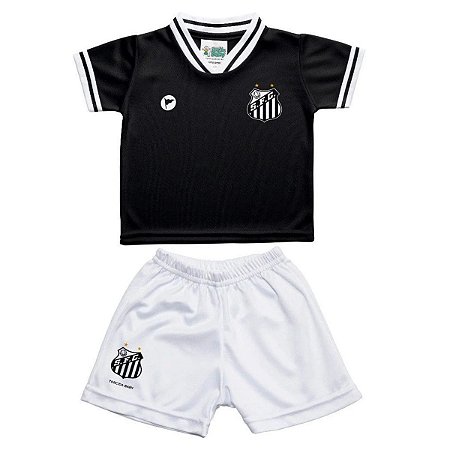 Conjunto Bebê Santos Uniforme Preto - Torcida Baby