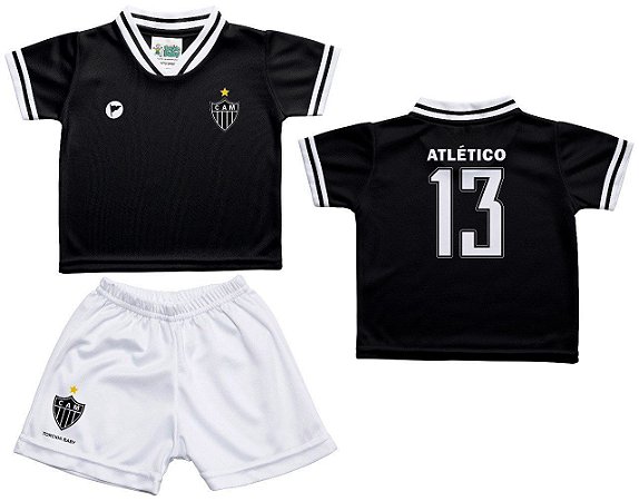 Conjunto Infantil Atlético MG Uniforme Preto - Torcida Baby