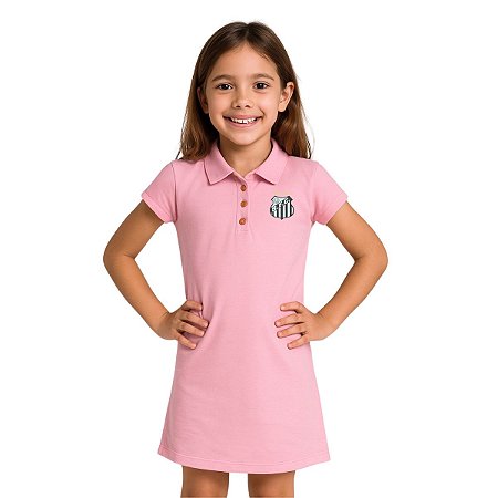 Vestido Infantil Santos Rosa Amor Eterno Oficial