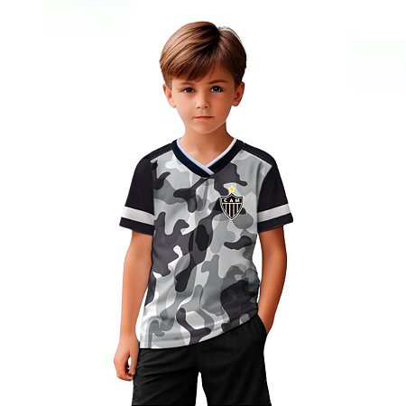 Camiseta Infantil Atlético MG Camuflada Oficial