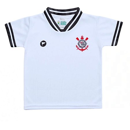 Camiseta Bebê Corinthians Branca - Torcida Baby