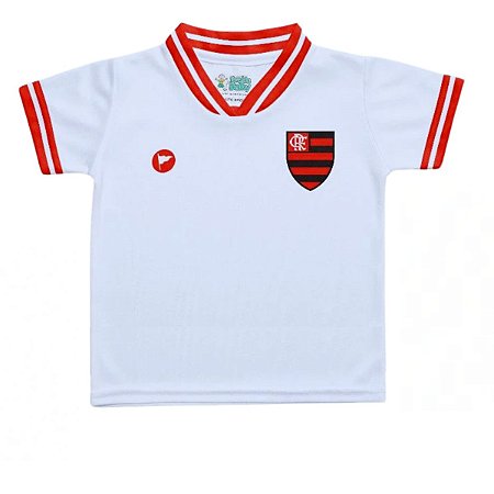 Camiseta Bebê Flamengo Branca - Torcida Baby