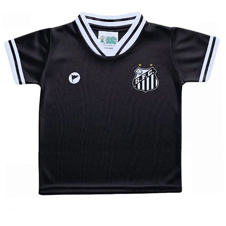 Camiseta Bebê Santos Preta - Torcida Baby