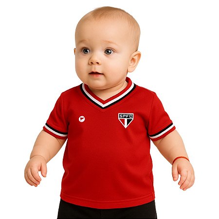 Camiseta Bebê São Paulo Vermelha - Torcida Baby