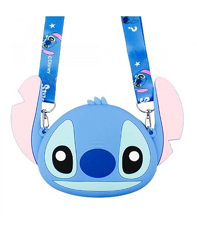 Mini Bolsa De Ombro Stitch Silicone 13x18cm - Disney