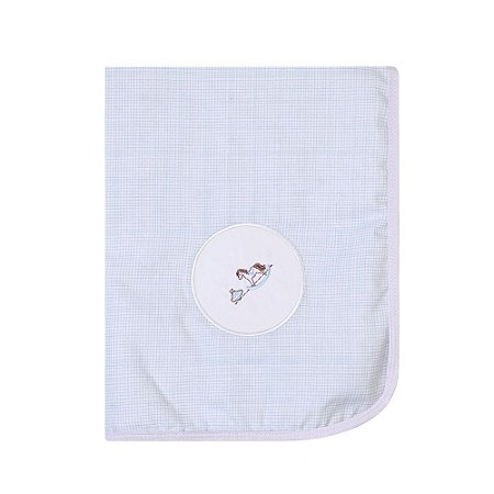 Manta Bebê Flanelada Forrada Cavalinho Papi 1,0m x 75cm