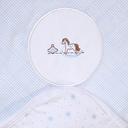 Manta Bebê Flanelada Forrada Cavalinho Papi 1,0m x 75cm