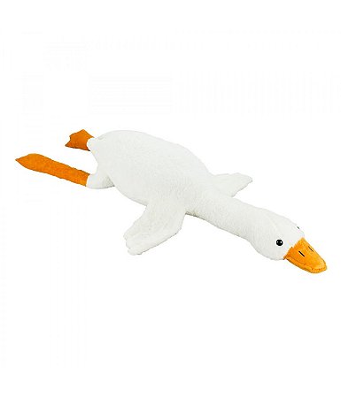 Pelúcia Ganso Deitado Branco 46cm