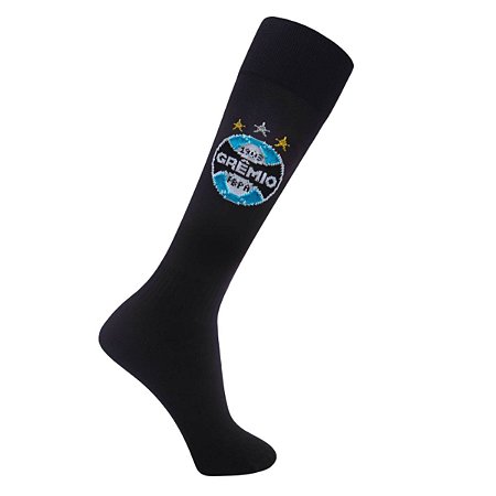 Meião Infantil Juvenil Grêmio Preto Rikam Oficial