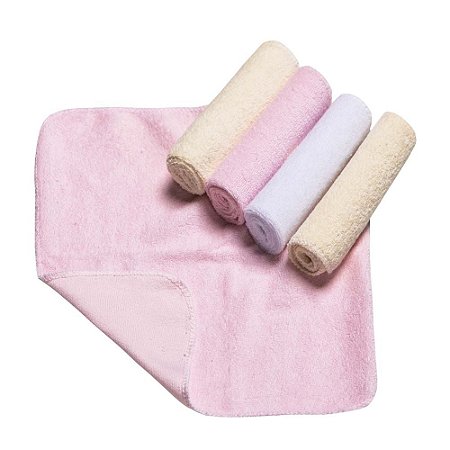 Kit Toalhinha De Boca Rosa 5 Pçs Atoalhado 22CmX22Cm Papi