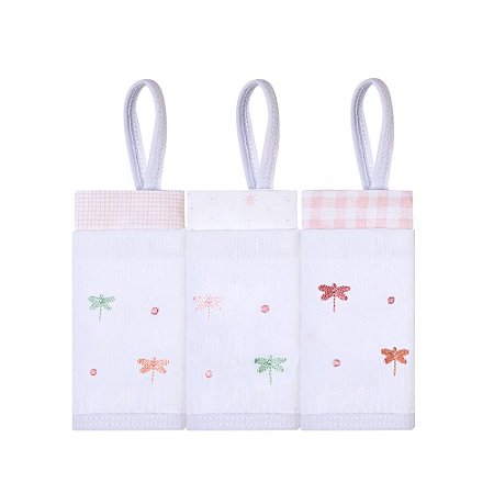 Paninho De Boca Bordado Prendedor De Chupeta Libélula Papi