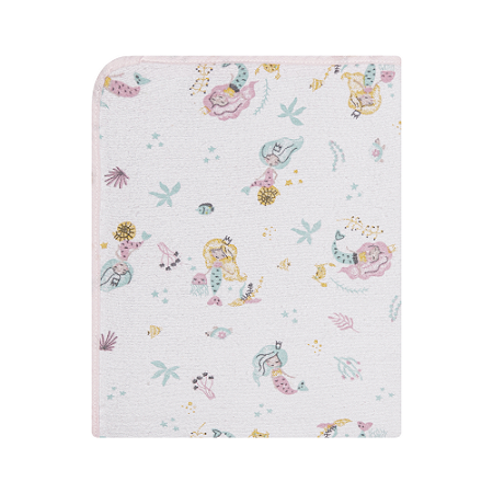 Cobertor Bebê Flanelado Sereias Rosa 1,10x90cm Papi