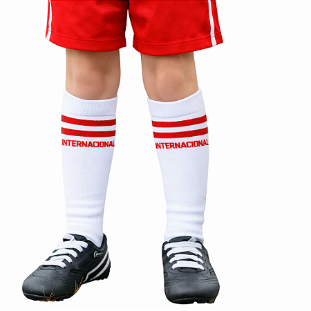 Meião Futebol Internacional Infantil Juvenil Branco Oficial