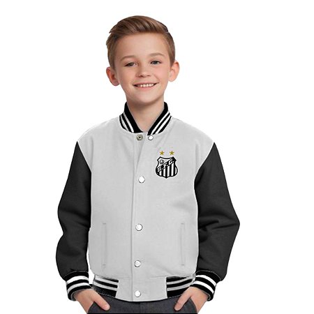 Jaqueta Moletom Santos Varsity Infantil Juvenil Oficial