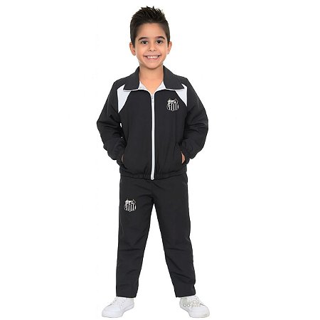 Conjunto Agasalho Santos Infantil Juvenil Microfibra