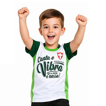 Camiseta Infantil Palmeiras Canta e Vibra Oficial