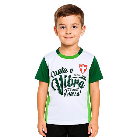 Camiseta Infantil Palmeiras Canta e Vibra Oficial