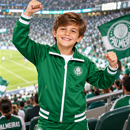 Jaqueta Infantil Palmeiras Blusa De Frio Flanelada Oficial