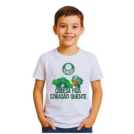 Camiseta Palmeiras Infantil Cabeça Fria Coração Quente