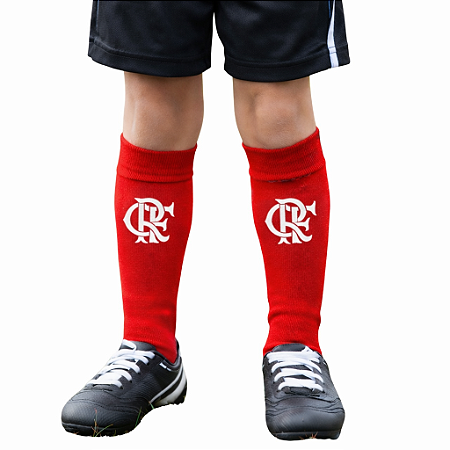 Meião Futebol Flamengo Infantil Juvenil Vermelho Oficial