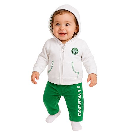 Agasalho Bebê Palmeiras Plush Feminino Oficial
