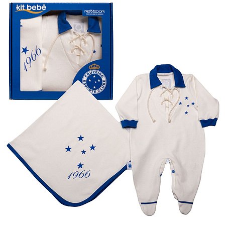 Kit Maternidade Cruzeiro Retrô com Manta Oficial