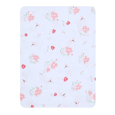 Lençol Bebê Avulso Com Elástico Cogumelo Rosa Papi