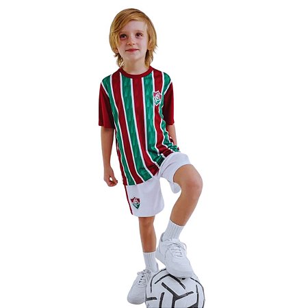 Conjunto Uniforme Infantil Fluminense Mini Craque Oficial