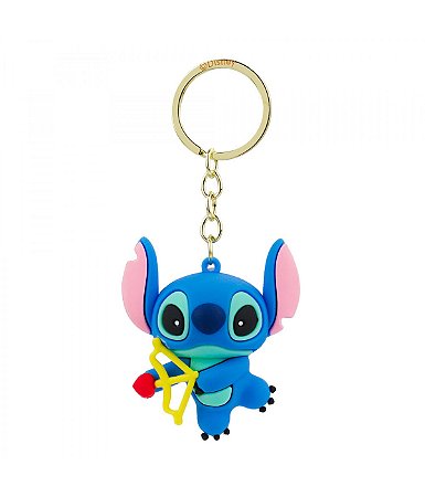 Chaveiro Stitch Silicone 6cm Cupido Disney