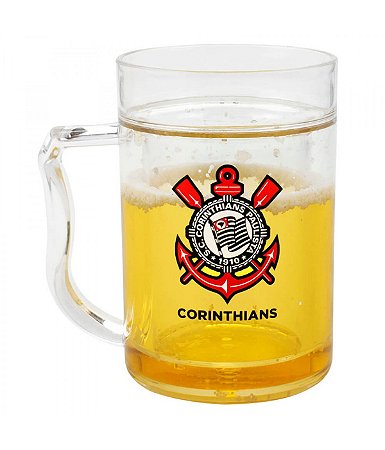 Caneca Cerveja Corinthians Plástico 200ml Oficial