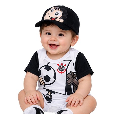 Body Corinthians Mascote com Boné Oficial