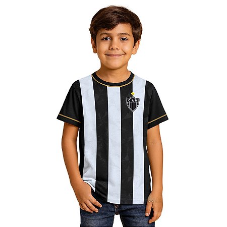 Camisa Atlético Mineiro Infantil Trevo Listrada Oficial