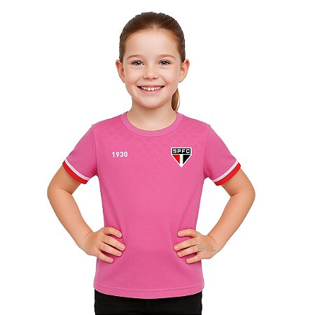 Camisa São Paulo Infantil Rosa Troféu SPFC Oficial