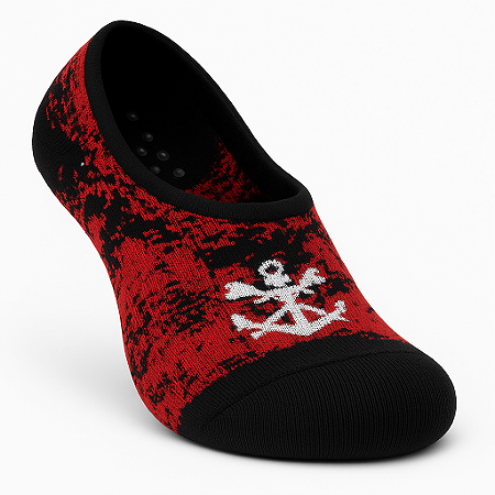 Meia Sapatilha Flamengo Infantil Mesclada Oficial