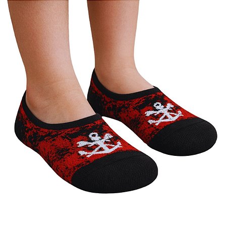 Meia Sapatilha Flamengo Infantil Mesclada Oficial