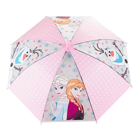 Guarda Chuva Infantil Rosa Frozen 66x80cm - Disney