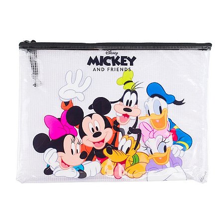 Necessaire Estojo Transparente Turma Mickey 23x32cm - Disney