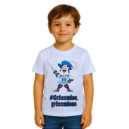 Camisa Infantil Grêmio Estampa do Mascote Oficial