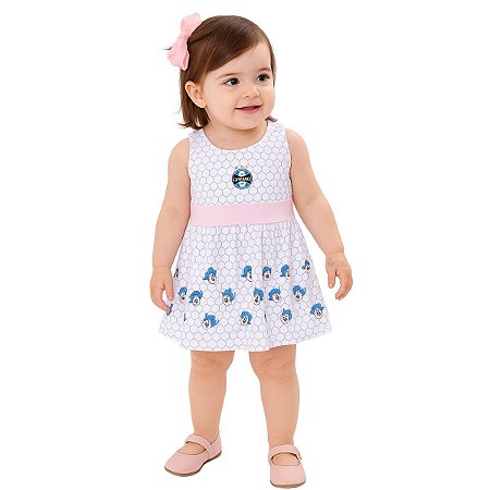 Vestido Bebê Infantil Grêmio Mascote Oficial
